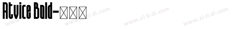 Atvice Bold字体转换